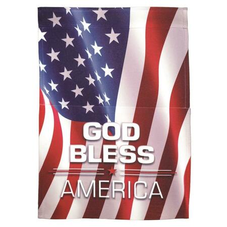 RECINTO 30 x 44 in. Print God Bless America Polyester Garden Flag - Large RE3468718